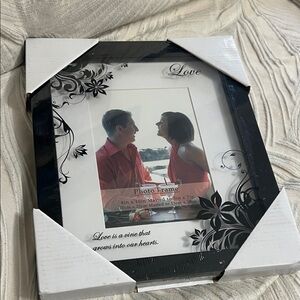 NEW Black Love Floral Photo Frame